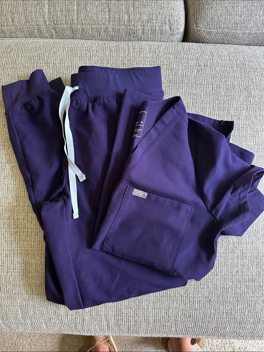 Figs Women's Deep Purple Drawstring Joggers